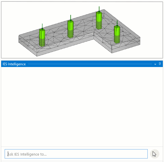 IES Intelligence runs a slab shear mesh-convergence study