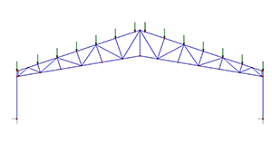 2D truss model