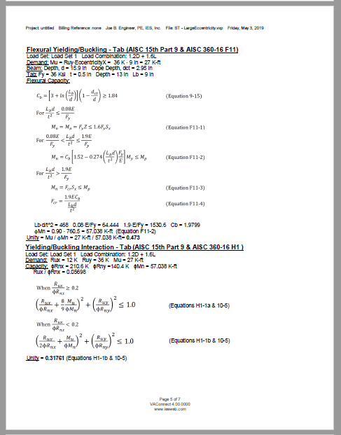 Base plate summary report