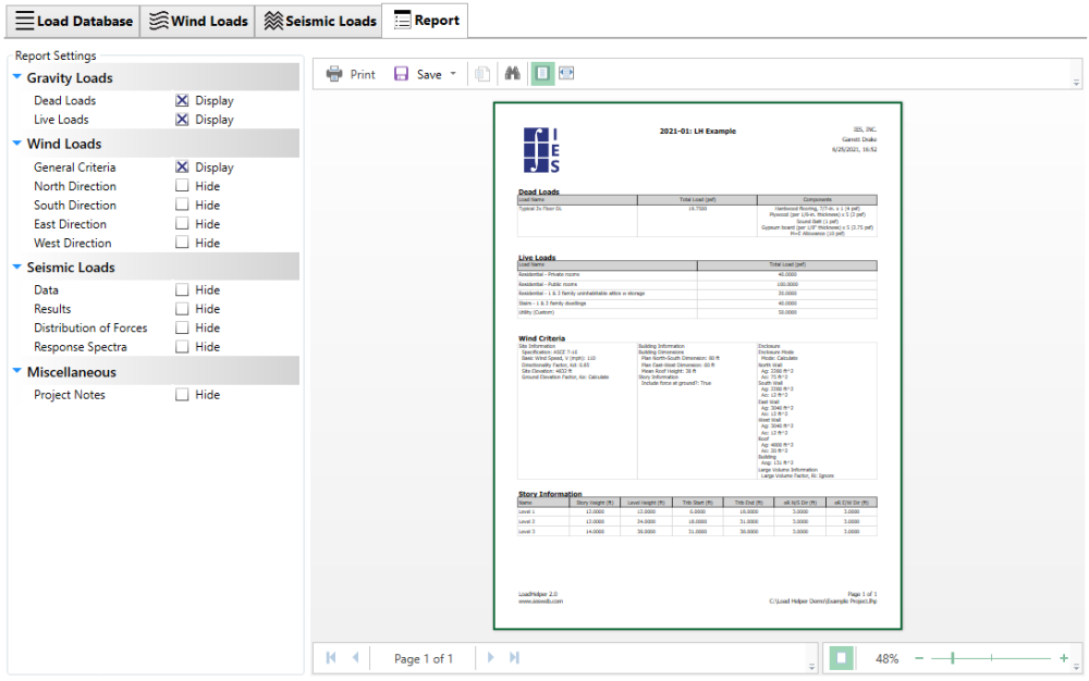 Live Load View